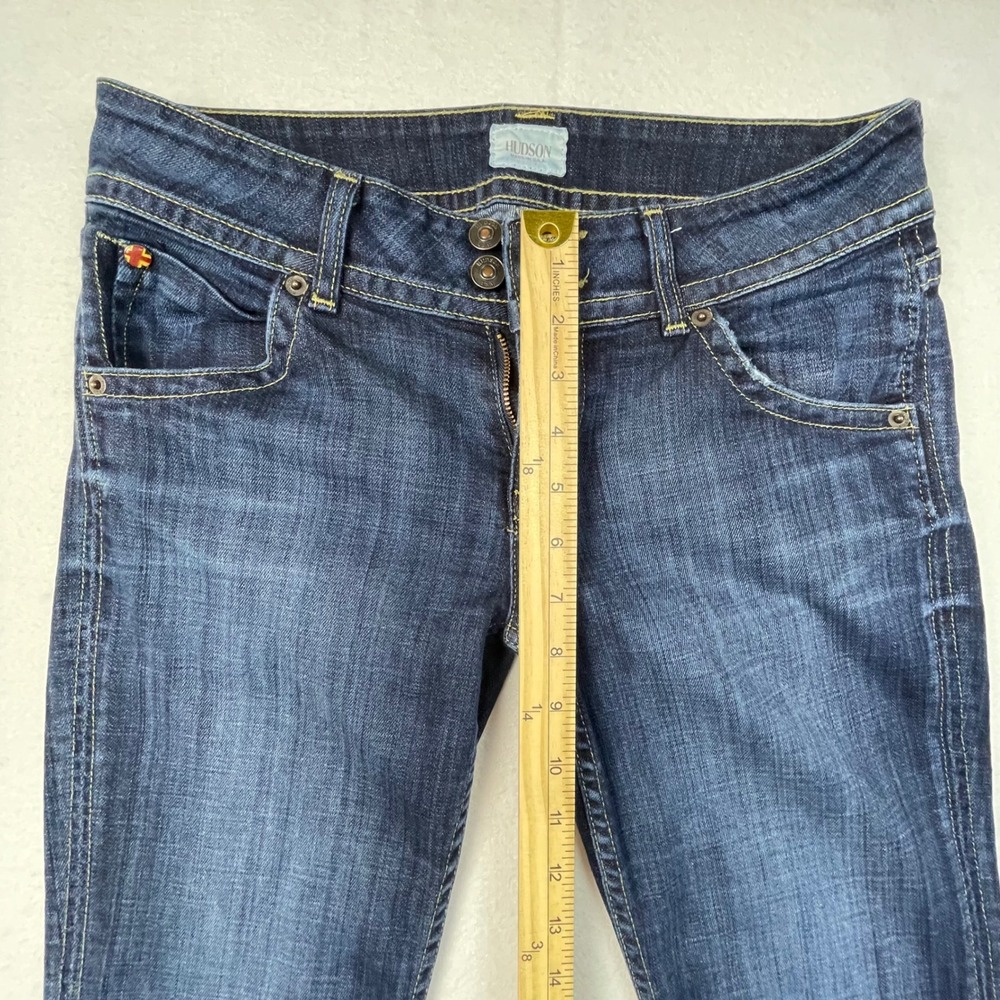 Hudson Jeans Womens Size 29 Low Rise Bootcut Stretch Denim Flap Pockets - Picture 7 of 10